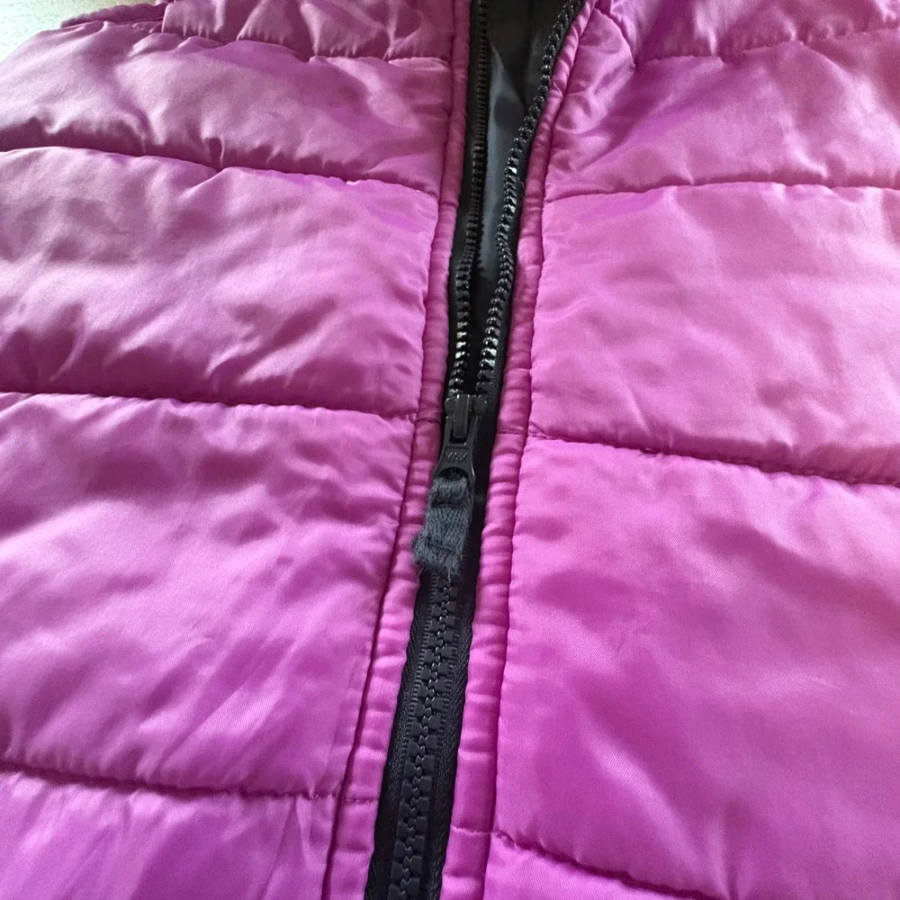 OshKosh Bgosh Girls Pink Puffer Vest Size 10 Full Zip‎ Quilted Sleeveless Jacket